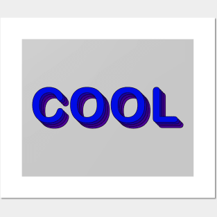 Cool Blue and Purple Text Posters and Art